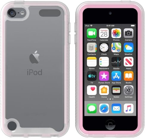 iPod Touch 7th Generation Case, iPod Touch 6 Case, iPod Touch 5 Case, Hybrid Hard PC Soft TPU Shockproof Protective Cover for iPod Touch, Pink in Kuwait