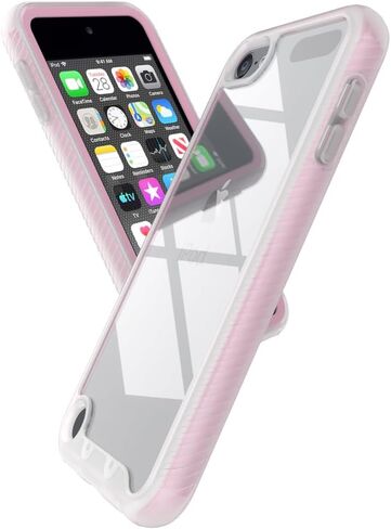 iPod Touch 7th Generation Case, iPod Touch 6 Case, iPod Touch 5 Case, Hybrid Hard PC Soft TPU Shockproof Protective Cover for iPod Touch, Pink in Kuwait