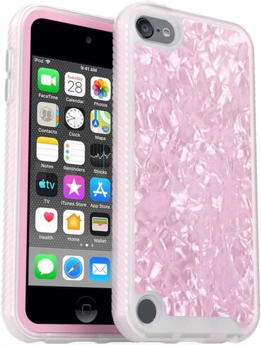 iPod Touch 7th Generation Case, iPod Touch 6 Case, iPod Touch 5 Case, Hybrid Hard PC Soft TPU Shockproof Protective Cover for iPod Touch, Pink in Kuwait