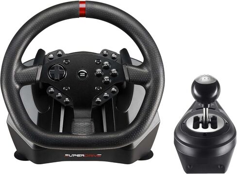 Superdrive - GS950-X 900° steering wheel with manual shifter, 3 pedals and paddle shifters for Xbox Serie X/S, PS4, Xbox One (programmable) in Saudi Arabia