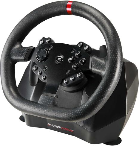 Superdrive - GS950-X 900° steering wheel with manual shifter, 3 pedals and paddle shifters for Xbox Serie X/S, PS4, Xbox One (programmable) in Saudi Arabia