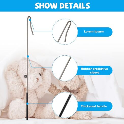 2 Pieces Puppets Rods Arm Control Rod Metal Stainless Steel Puppets Accessory Stick Rubber Protective Sleeve Puppet Rod for Small Ventriloquist Puppet Arm Hand Puppet or Full Body (39 cm/ 15.4 inch) in Saudi Arabia