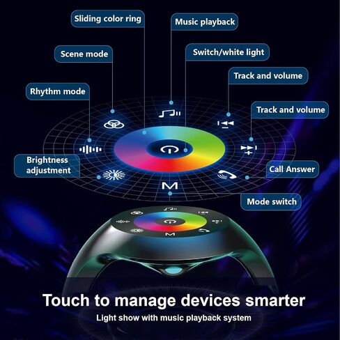 مكبر صوت للألعاب لايت شو، ومكبر صوت على رف الكتب RGB، وجودة صوت هاي فاي وأجواء ملونة، و256 لونًا RGB، و20 مشهدًا و8 أوضاع موسيقى متزامنة، مع بلوتوث AUX USB in Saudi Arabia