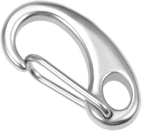 uxcell Spring Gate Snap Hook 30mm/1.18", 304 Stainless Steel, for DIY Crafts Keychains in Kuwait