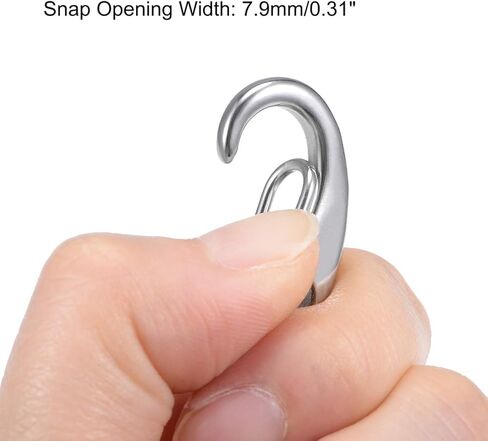 uxcell Spring Gate Snap Hook 30mm/1.18", 304 Stainless Steel, for DIY Crafts Keychains in Kuwait