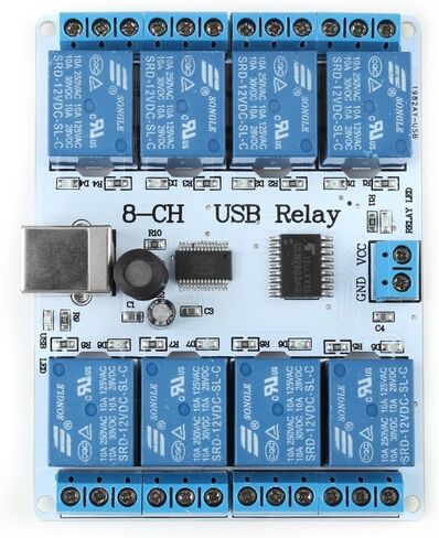 مرحل USB، 8 قنوات 12VDC من النوع B، وحدة تحكم وحدة تحكم مرحل USB للروبوتات الآلية in Kuwait