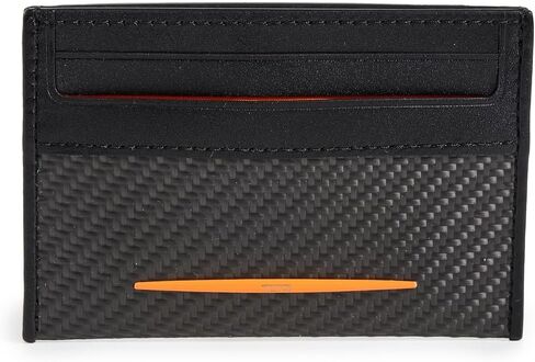 TUMI Men's Slim Card Case, Carbon/Papaya, Black, Orange, One Size in Saudi Arabia