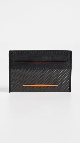 TUMI Men's Slim Card Case, Carbon/Papaya, Black, Orange, One Size in Saudi Arabia