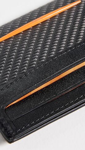 TUMI Men's Slim Card Case, Carbon/Papaya, Black, Orange, One Size in Saudi Arabia