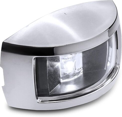 TRUE MODS White Stern LED ضوء الملاحة البحرية [IP67 مقاوم للماء] [معتمد من USCG] [كروم مقاوم للتآكل وABS] رؤية ميل بحري لقارب الصيد واليخت العائم حتى 65.6 بوصة (20 مترًا) in Saudi Arabia