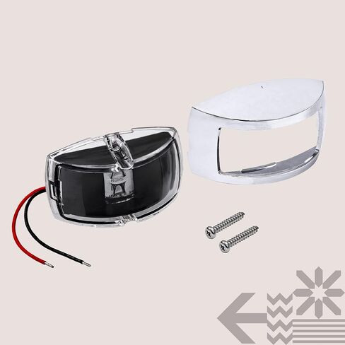 TRUE MODS White Stern LED ضوء الملاحة البحرية [IP67 مقاوم للماء] [معتمد من USCG] [كروم مقاوم للتآكل وABS] رؤية ميل بحري لقارب الصيد واليخت العائم حتى 65.6 بوصة (20 مترًا) in Saudi Arabia