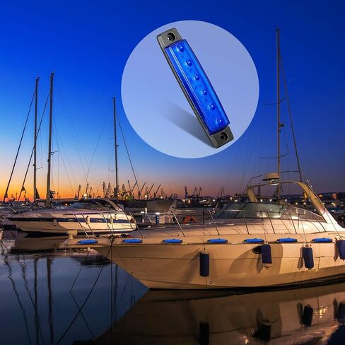12 Pieces Boat Navigation Lights 6 LED Marine Boat Lights 12V Waterproof Navigation Lights for Yacht Fishing Pontoon Boat in Saudi Arabia