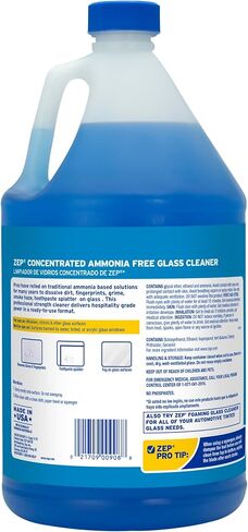 Zep ZU1120128 Glass Cleaner, 128 Fl Oz (Pack of 1), Blue in Saudi Arabia