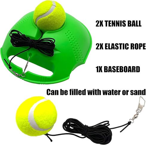 جهاز تدريب التنس TaktZeit للتدريب الذاتي على لوح التزلج مع كرتين (فلاش أخضر 1.0) in Kuwait