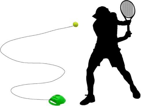 جهاز تدريب التنس TaktZeit للتدريب الذاتي على لوح التزلج مع كرتين (فلاش أخضر 1.0) in Kuwait