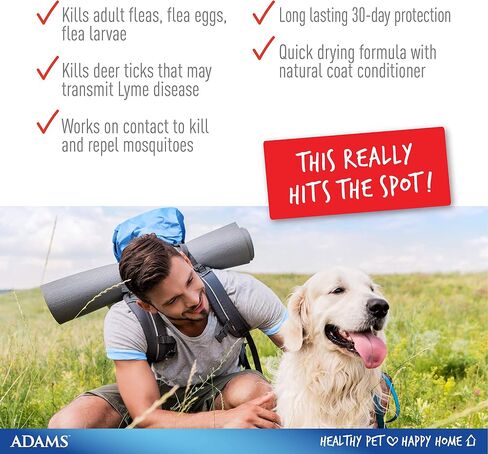 Adams Plus Flea and Tick Spot On for Dogs, Medium Dog Flea Treatment, 15-30 Pounds, 3 Month Supply in Saudi Arabia