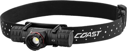Coast XPH30R 1200 Lumen USB-C مصباح أمامي مزدوج الطاقة قابل لإعادة الشحن مع شعاع تركيز ملتوي وقاعدة مغناطيسية in Saudi Arabia