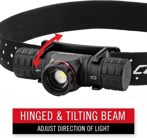 Coast XPH30R 1200 Lumen USB-C مصباح أمامي مزدوج الطاقة قابل لإعادة الشحن مع شعاع تركيز ملتوي وقاعدة مغناطيسية in Saudi Arabia