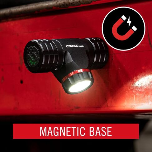 Coast XPH30R 1200 Lumen USB-C مصباح أمامي مزدوج الطاقة قابل لإعادة الشحن مع شعاع تركيز ملتوي وقاعدة مغناطيسية in Saudi Arabia