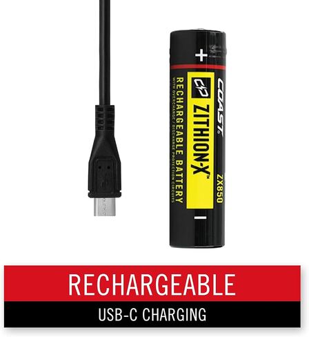 Coast XPH30R 1200 Lumen USB-C مصباح أمامي مزدوج الطاقة قابل لإعادة الشحن مع شعاع تركيز ملتوي وقاعدة مغناطيسية in Saudi Arabia