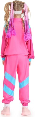 Kids Girls Classic Sports Sweatshirt Zipper Up Tracksuits Outfit Set Two Piece Set with Headband in Saudi Arabia