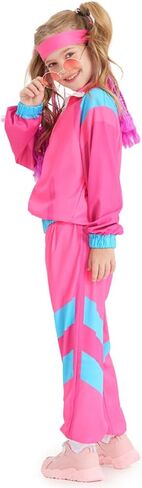 Kids Girls Classic Sports Sweatshirt Zipper Up Tracksuits Outfit Set Two Piece Set with Headband in Saudi Arabia