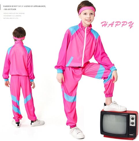 Kids Girls Classic Sports Sweatshirt Zipper Up Tracksuits Outfit Set Two Piece Set with Headband in Saudi Arabia