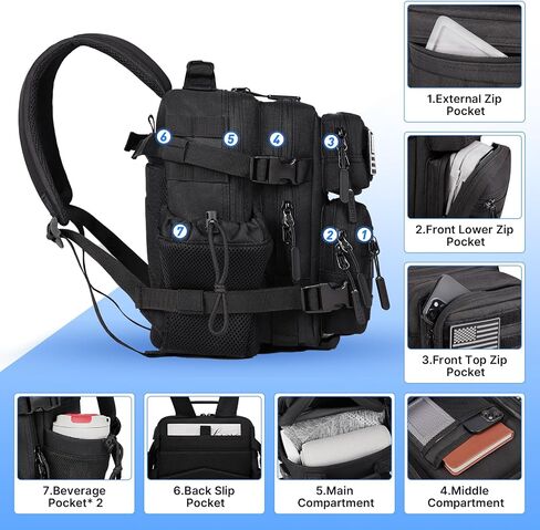 Boomistry 15L Mini Tactical Backpack for Men & Women Molle Daily in Saudi Arabia