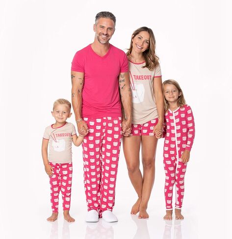 KicKee Pants Graphic Tee Short Sleeve Pajama Set, Baby to Kid, Super Fitted Pajamas in Saudi Arabia