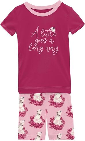 KicKee Pants Graphic Tee Short Sleeve Pajama Set, Baby to Kid, Super Fitted Pajamas in Saudi Arabia