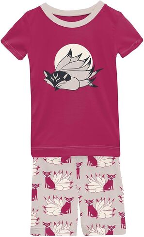 KicKee Pants Graphic Tee Short Sleeve Pajama Set, Baby to Kid, Super Fitted Pajamas in Saudi Arabia