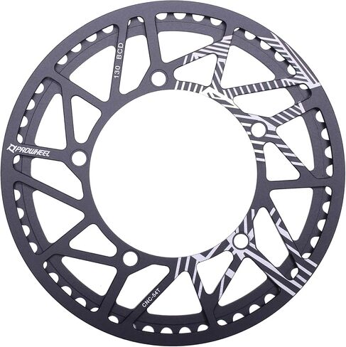 PROWHEEL Universal Bike Chainring,52T/54T/56T/58T/60T BCD 130mm CNC Laser Engraving Bike Chainring with Chain Guard for 6 to 12 Speed MTB,EBike,Road Bike,City Bike,Folding Bike,Cargo in Saudi Arabia