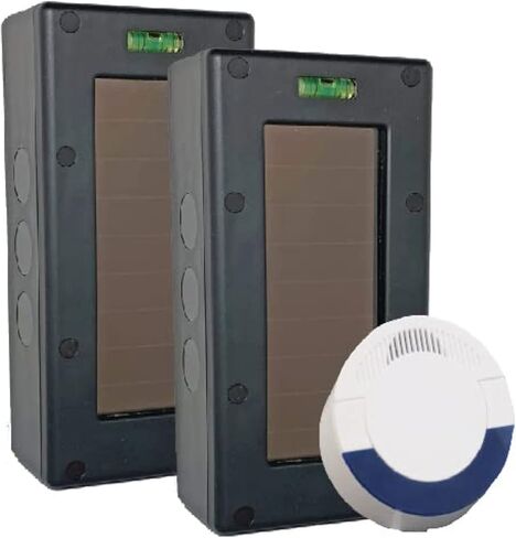 نظام إنذار Dakota Alert Smart Solar Break Beam 4000 الإلكتروني - مستشعر أمان لاسلكي في الهواء الطلق، جهاز استقبال ذكي واي فاي مع تنبيهات للهواتف الذكية، نطاق ميل واحد in Saudi Arabia
