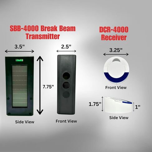 نظام إنذار Dakota Alert Smart Solar Break Beam 4000 الإلكتروني - مستشعر أمان لاسلكي في الهواء الطلق، جهاز استقبال ذكي واي فاي مع تنبيهات للهواتف الذكية، نطاق ميل واحد in Saudi Arabia