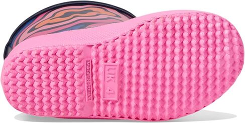 حذاء Hunter Girls Original First Classic Wave Print Boot (طفل صغير/طفل كبير) مطر، أزرق مموج، 7 ضيق in Saudi Arabia