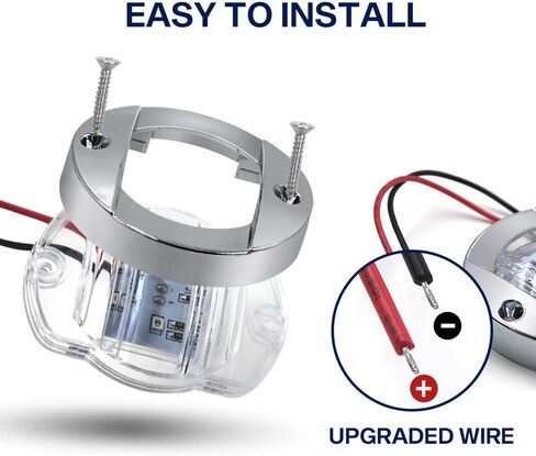 ضوء القارب Obcursco LED، ضوء داخلي للقارب LED 12 فولت لسطح القارب، ضوء LED للتركيب على القارب، ضوء LED للقارب. مثالية للصيد ليلاً (4 قطع، أخضر) in Kuwait