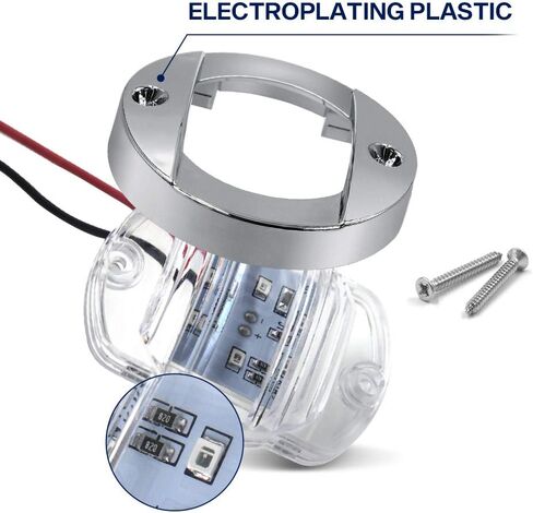 ضوء القارب Obcursco LED، ضوء داخلي للقارب LED 12 فولت لسطح القارب، ضوء LED للتركيب على القارب، ضوء LED للقارب. مثالية للصيد ليلاً (4 قطع، أخضر) in Kuwait