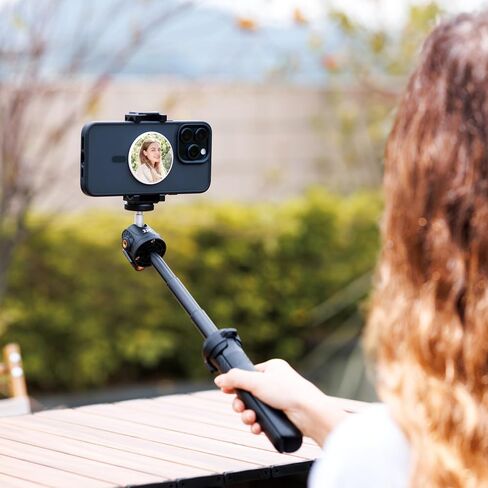 2.2" Magnetic Selfie Mirror for Back Camera，Slim Cell Phone Convex Mirror for Magsafe Compatible with iPhone 15 14 13 12 Pro Max Plus,Mag-Safe Case & All Phones for Selfies & Vlogging & Streaming in Saudi Arabia