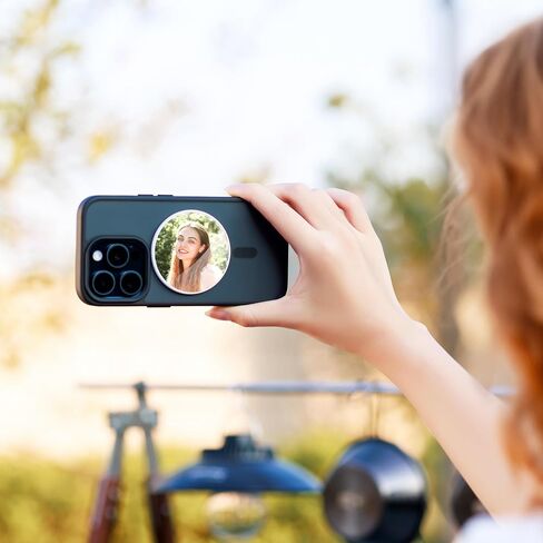 2.2" Magnetic Selfie Mirror for Back Camera，Slim Cell Phone Convex Mirror for Magsafe Compatible with iPhone 15 14 13 12 Pro Max Plus,Mag-Safe Case & All Phones for Selfies & Vlogging & Streaming in Saudi Arabia