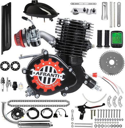 100cc Bicycle Engine Kit 2 Stroke Motorized Bike Motor Kit for 26" 28" Bicycles Petrol Gas Powered Bicycle Motor Kit Upgrade with Digital Speedometer in Saudi Arabia