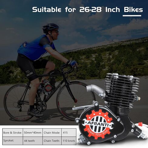 100cc Bicycle Engine Kit 2 Stroke Motorized Bike Motor Kit for 26" 28" Bicycles Petrol Gas Powered Bicycle Motor Kit Upgrade with Digital Speedometer in Saudi Arabia
