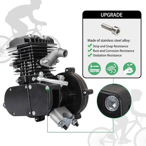 100cc Bicycle Engine Kit 2 Stroke Motorized Bike Motor Kit for 26" 28" Bicycles Petrol Gas Powered Bicycle Motor Kit Upgrade with Digital Speedometer in Saudi Arabia
