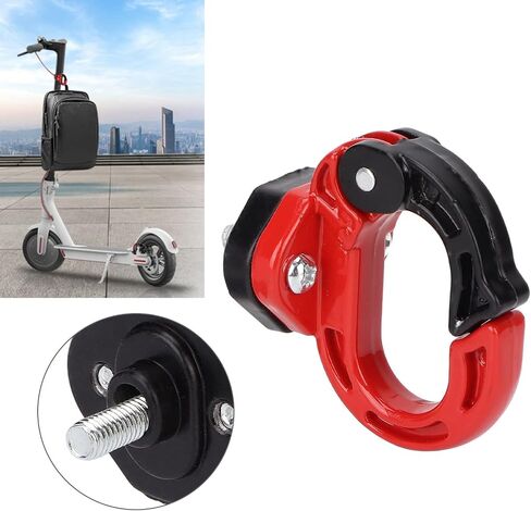 Aramox Motorcycle Front Claw Hanger Luggage Helmet Bag Hook Alloy Steel Aluminum Storage Bag Hook 12kg Load Bearing for Electric Scooter(Red+Black) in Saudi Arabia