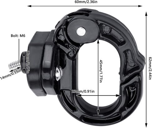 Aramox Motorcycle Front Claw Hanger Luggage Helmet Bag Hook Alloy Steel Aluminum Storage Bag Hook 12kg Load Bearing for Electric Scooter(Red+Black) in Saudi Arabia