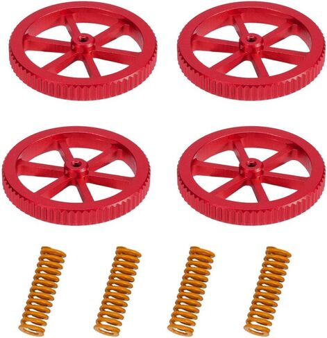 Comgrow Creality 4Pcs Metal Leveling Nuts and Springs Upgraded Set for Ender 3/3 Pro/3 V2/Ender 3 Neo/Ender 3 V2 Neo/Ender 3 S1/Ender 3 S1 Pro Ender 5 Plus/CR 10 Series 3D Printer Bed Staying Level in Saudi Arabia