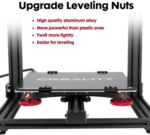 Comgrow Creality 4Pcs Metal Leveling Nuts and Springs Upgraded Set for Ender 3/3 Pro/3 V2/Ender 3 Neo/Ender 3 V2 Neo/Ender 3 S1/Ender 3 S1 Pro Ender 5 Plus/CR 10 Series 3D Printer Bed Staying Level in Saudi Arabia