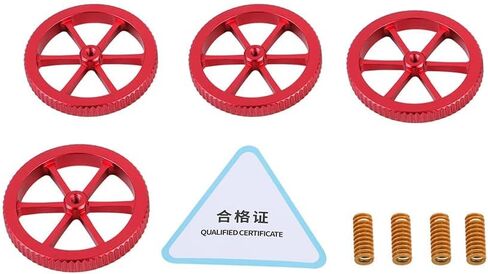 Comgrow Creality 4Pcs Metal Leveling Nuts and Springs Upgraded Set for Ender 3/3 Pro/3 V2/Ender 3 Neo/Ender 3 V2 Neo/Ender 3 S1/Ender 3 S1 Pro Ender 5 Plus/CR 10 Series 3D Printer Bed Staying Level in Saudi Arabia