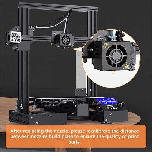 طابعة Creality ثلاثية الأبعاد الرسمية Ender 3 0.4 مم 5 قطع فوهات نحاسية لسلسلة Ender 3/Ender 3 V2/Ender 3 Pro/Ender 3 Max/Ender 5 وسلسلة CR 10 in Saudi Arabia