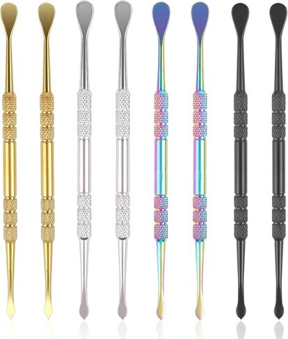 8 Pcs Wax Tool Wax Carving Tool 4.6 Inch Wax Carving Kit Wax Carving Engraving Spoon Set Double-Headed Stainless Steel Tool Kit Wax Molding Sculpting for Wax Making in Saudi Arabia
