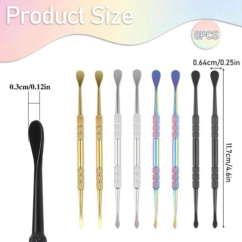 8 Pcs Wax Tool Wax Carving Tool 4.6 Inch Wax Carving Kit Wax Carving Engraving Spoon Set Double-Headed Stainless Steel Tool Kit Wax Molding Sculpting for Wax Making in Saudi Arabia